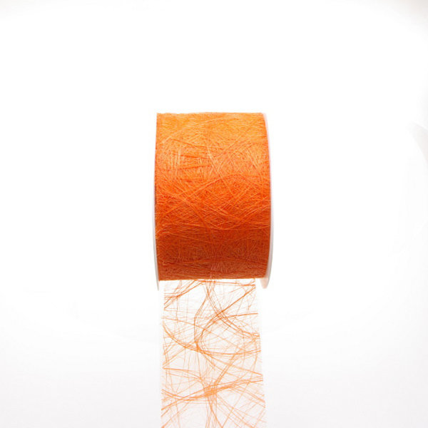 Sizoweb Tischband - Hussenband - orange - 7,9 cm - 50 Meter auf der Rolle - 64 005-R 079