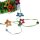 Leder-Kordel mit Holzblumen und Perlen - gr&uuml;n-blau- rot- orange - 5 m - 62971 02