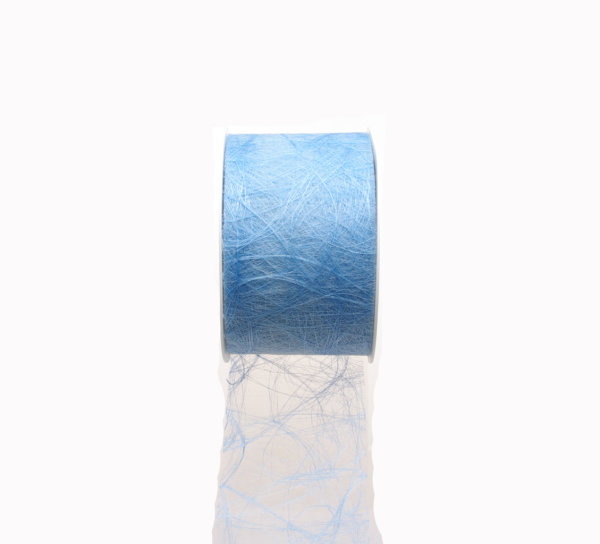 Sizoweb Tischband - Hussenband -  hellblau - 7,9 cm - 50 Meter auf der Rolle - 64 015-R 079