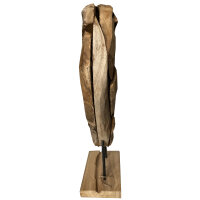Herz-Skulptur auf St&auml;nder - Teakholz - 47x37 cm hoch - J81105/43300-017