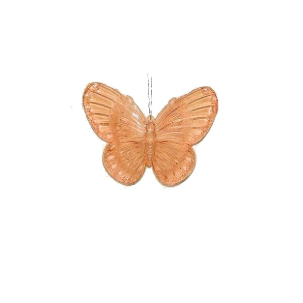 Schmetterlinge aus Acryl zum H&auml;ngen - orange - 4 x 6 cm - 18 St&uuml;ck - 97455 01