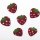Erdbeeren mit Klebepunkt aus Holz - rot - 12 St&uuml;ck - 91051