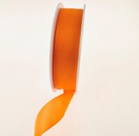 Taftband ohne Drahtkante &ndash; 25mm &ndash; 50m- col. 850 Orange - 3596-25-50-850