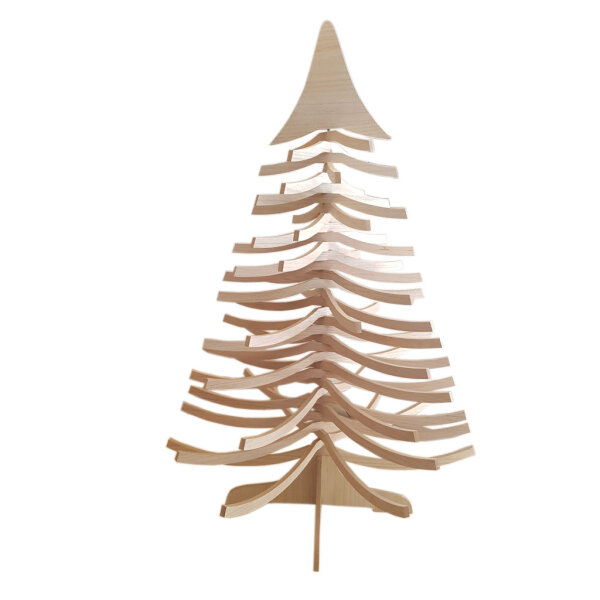 Weihnachtsbaum Fichtenholz natur - &quot;Klapptanne&quot;  - 157x104 cm - 20167-23