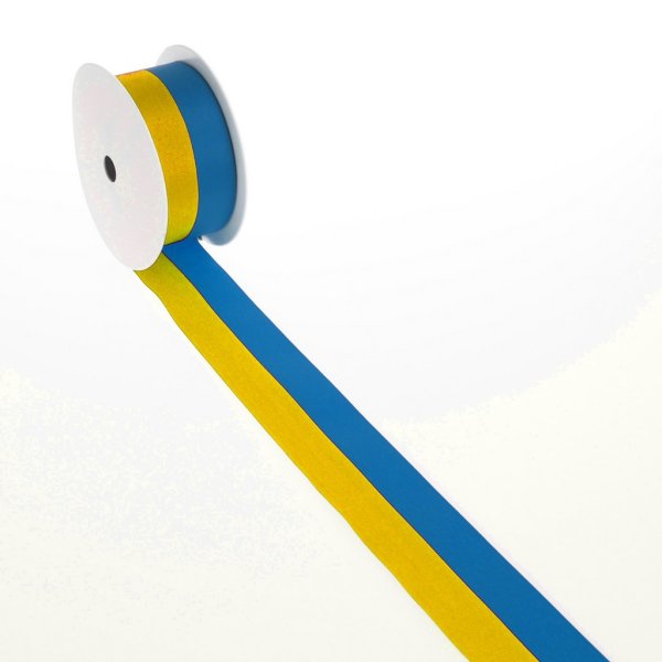 Vereinsband - gelb, blau - 200 mm x 25 m - 3170 200 S