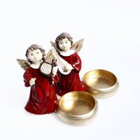 Engel mit Teelicht - gold - ca. 8 x 10 cm - 2 St&uuml;ck...