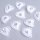 Silkherzen mit Klebepunkten - wei&szlig; - ca. 3,5cm - 12 St&uuml;ck - 91033 01