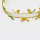 Organzaband mit Vogel Detail Organzagirlande bunt-gelb 25mm 10m