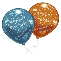 Ballons &quot;Happy Birthday&quot; - 6-fach sortiert -...