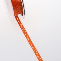 Satinlochband - orange - 9 mm - 20 m - 54009 20