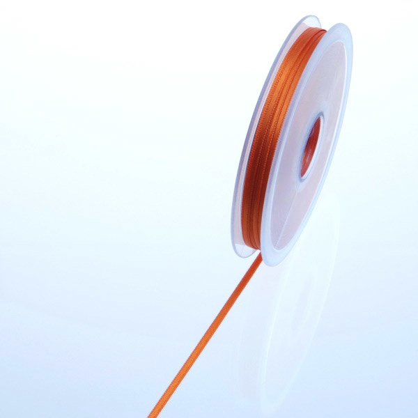 Satinband mandarin -  3 mm Breite auf 50 m Rolle - 43103 032-R