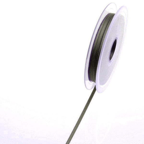Satinband oliv 43106 025-R 6 mm Breite auf 50 m Rolle