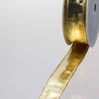 Goldrausch Schleifenband - 25 mm Breite auf 25 m Rolle -...