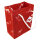 Geschenktaschen Strukturpapier mit Hirschmotiv -  in rot/natur - 20 x 10 x 25,5 cm - 1 VE = 10 St&uuml;ck - L 96004/22/02