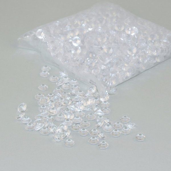Deko Diamanten - Streudeko - Tischdeko - Hochzeit - ca.100 St&uuml;ck - glasklar - ca.12mm - P100
