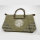 Cotton Canvas Tasche - Shopping bag - shopper - beige mit grau - 50 x 32 cm - 74159