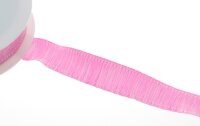 2-farbig gewebtes Band mit Drahtkante Pink - Wei&szlig; -...