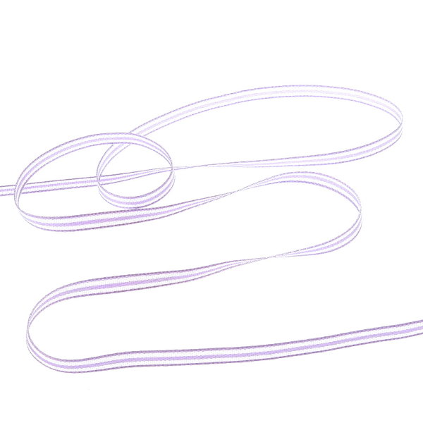 Streifenband mit Webkante Lavendel - Wei&szlig; - 5mm - 20m - 23909-5-20-82