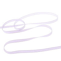 Streifenband mit Webkante Lavendel - Wei&szlig; - 5mm -...