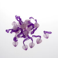 Acrylherzen mit Perle und Aufh&auml;nger Farbe Lavendel -...