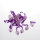 Acrylherzen mit Perle und Aufh&auml;nger Farbe Lavendel - 24mm - 1 VE = 24 St&uuml;ck - 94244-24-42