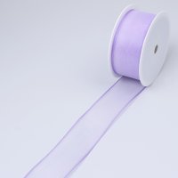 Organzaband mit Drahtkante - lavendel - 40 mm breit -...