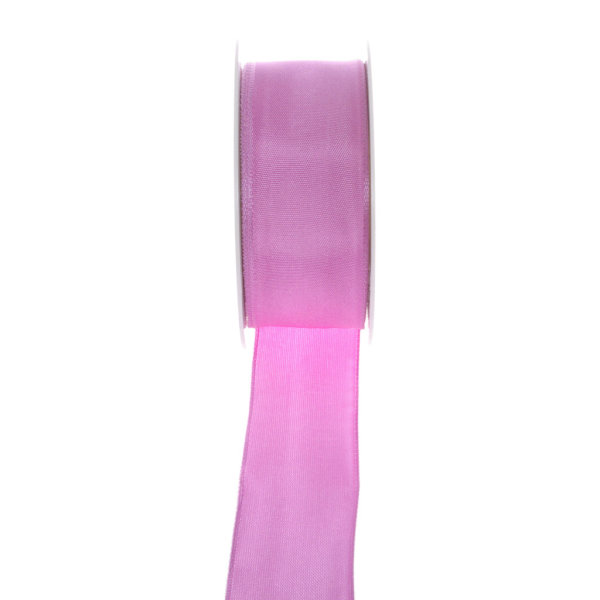 Taftband mit Drahtkante - Erika - breit - Geschenkband - Dekoband - Schleifenband - ca. 40 mm Breite - 25 m L&auml;nge - 3330-40-25-94