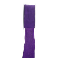 Taftband mit Drahtkante - Violett - breit - Geschenkband...