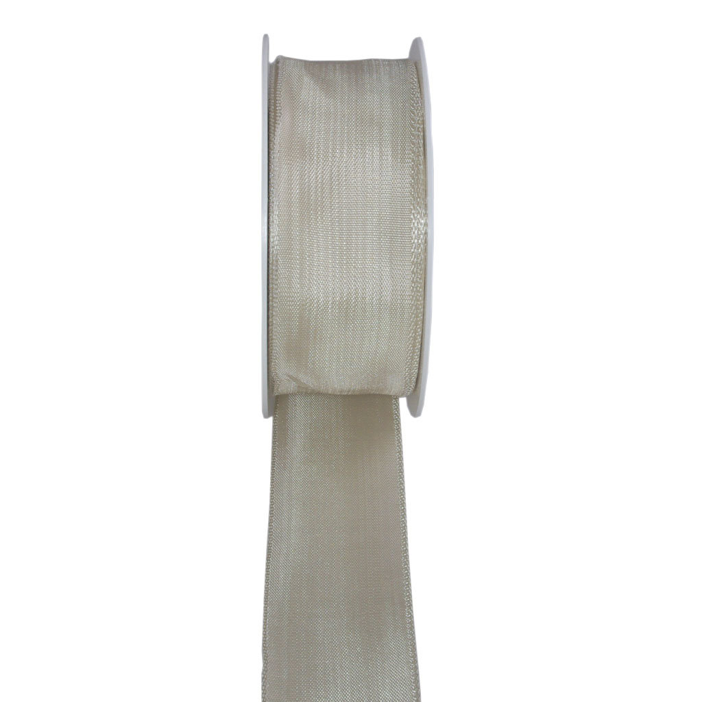 1m Schleifenband weiß  creme 7cm breit Drahtkante Hochzeit Schleifen Drahtband 