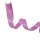 Dekoband mit zarten Ornamenten - Flockdruck - Pink - Geschenkband - Schleifenband - ca. 25 mm Breite - 25 m L&auml;nge - 53825-25-25-41