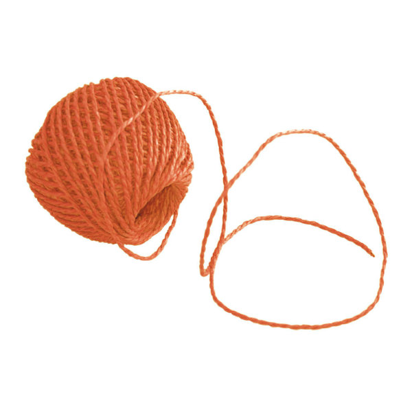 Papierkordel - farbig - schmal - gedreht - Papierband - Bastelband -  Papierschnur - Dekoband - Seil - Orange - 1 mm Breite - 45 m L&auml;nge ca. 150 g - 25091-1-45-20