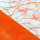 Sizoweb Tischband Wellenschnitt orange ca. 25 cm Rolle 25 Meter 64W 005-R
