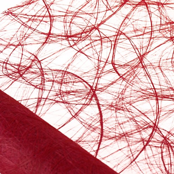 Sizoweb Tischband Wellenschnitt rot ca. 25 cm Rolle 25 Meter 64W 009-R