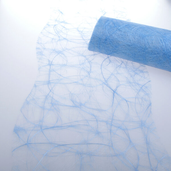 Sizoweb Tischband Wellenschnitt hellblau ca. 25 cm Rolle 25 Meter 64W 015-R