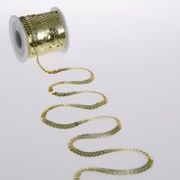 Paillettenband - gold - 10mm x 20 m - 32130 020