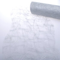 Sizoweb Tischband Wellenschnitt silber ca. 25 cm Rolle 25 Meter 64W 003-R