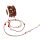 Zierkordel mit Holzperlen rot-gr&uuml;n - 5 mm Breite auf 10 m Rolle - 97653 34