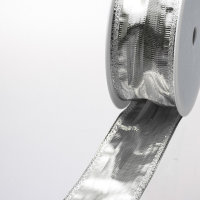 Silberrausch Schleifenband - 40 mm Breite auf 25 m Rolle...