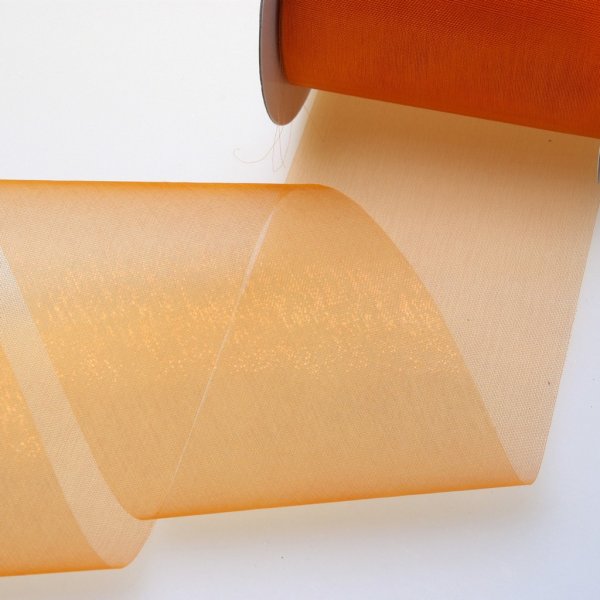 Kristallorganza orange - 70 mm breit - Rolle 25 Meter - 40070 20-R 70