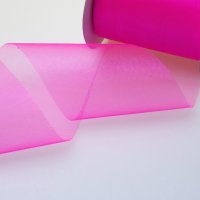 Kristallorganza pink - 70 mm breit - Rolle 25 Meter -...