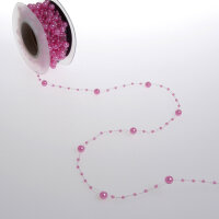 Perlenschnur pink - 5 mm -10 m Rolle  - 97651 55