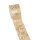 Leinenstrukturband mit Ranken ca. 50mm Breite - 10m L&auml;nge - col. 01 Natur - Gold - 67805-50-10-030